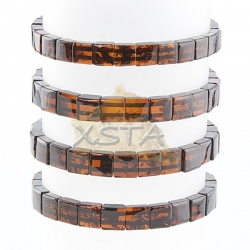 Cherry amber bracelet cube beads